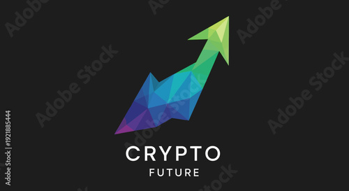 Colorful Arrow Graph Indicating Crypto Growth.