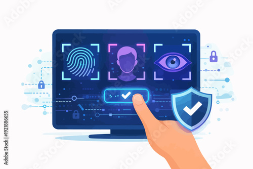 Digital Security System with Biometric Identification and Shield Protection