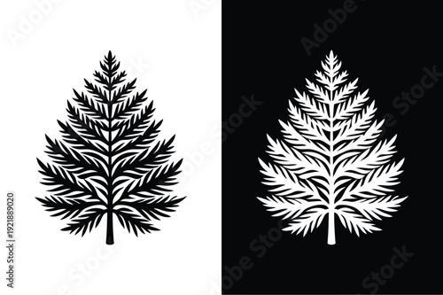 Larch vector icon graphic isolated sketch illustration on white background.