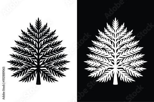 Larch vector icon graphic isolated sketch illustration on white background.