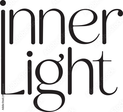 Inner Light Inspirational Typography Text Design