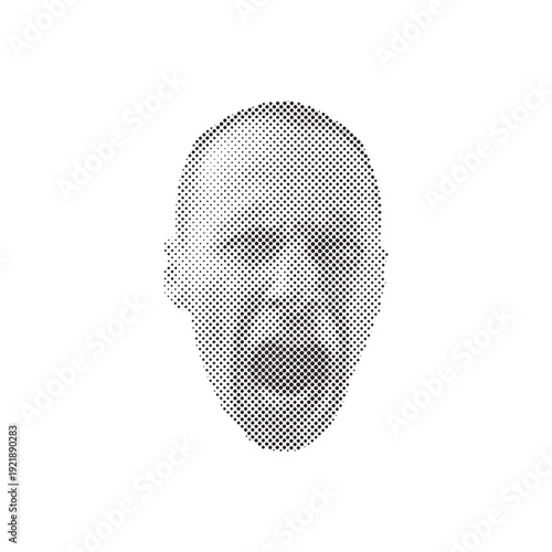 Man Screaming Loudly With Halftone Pattern