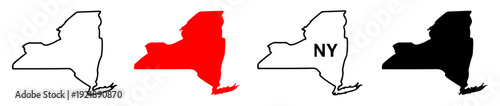 new york state map icon set