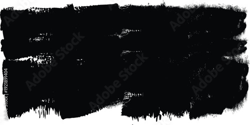 Black brushstroke on white background