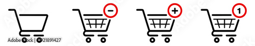 shopping cart icon with badges