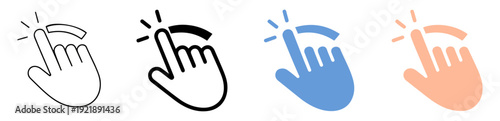 touch screen gesture icon set