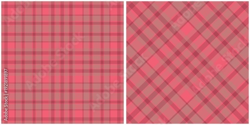 Vibrant Pink and Red Plaid Patterns Collection
