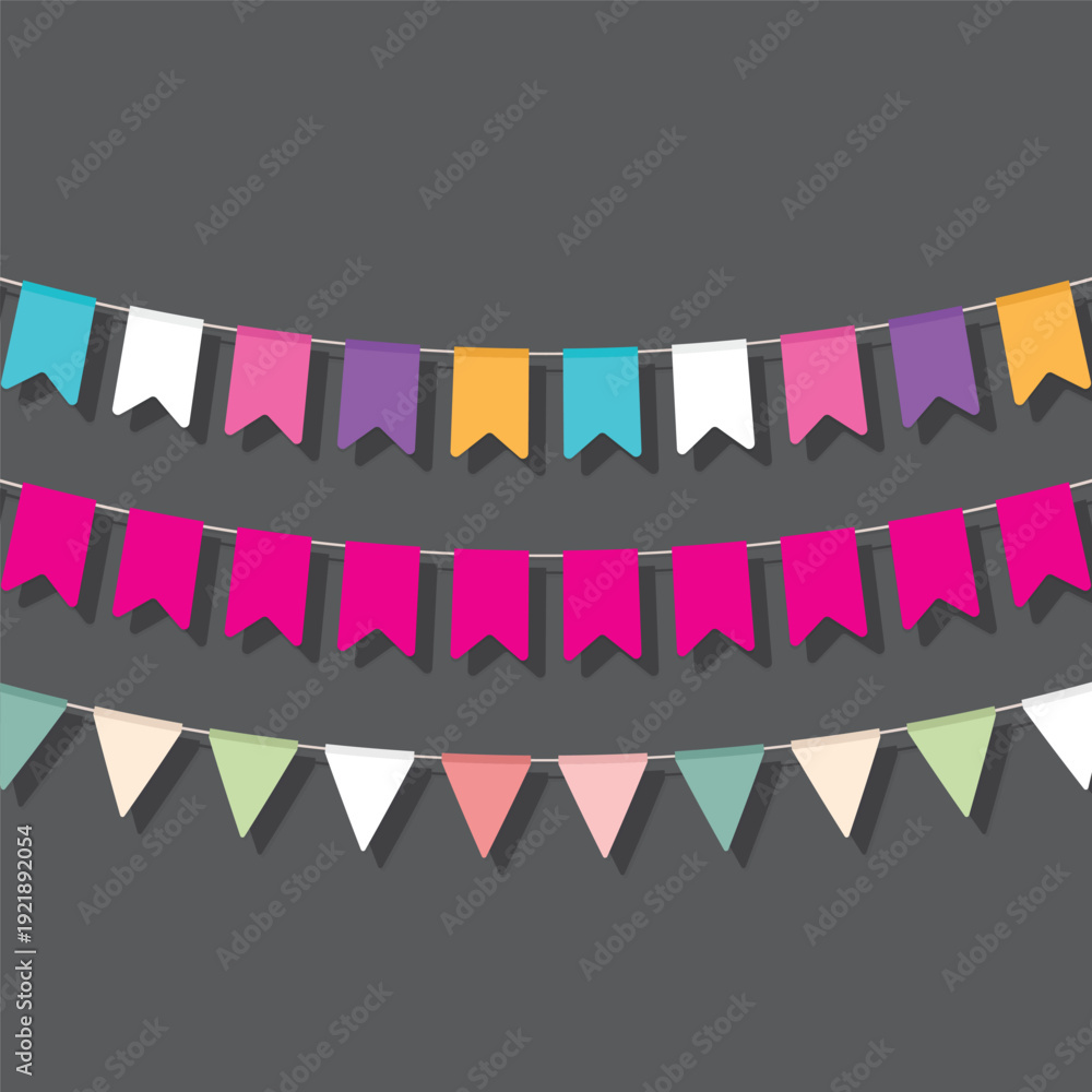 Fototapeta premium Birthday Celebration Elements – Balloons, Confetti, 