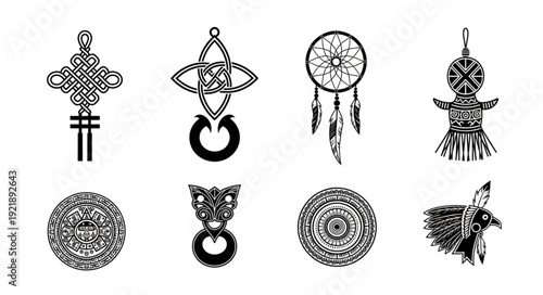 Collection of Ethnic Symbols and Ornaments.