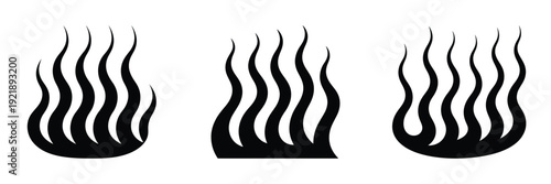 Seaweed Silhouette Vector Set – Underwater Plant Illustration for Summer Ocean Design, Marine Life Art, Tropical Sea Decor, Coastal Nature, and Beach Element Graphic