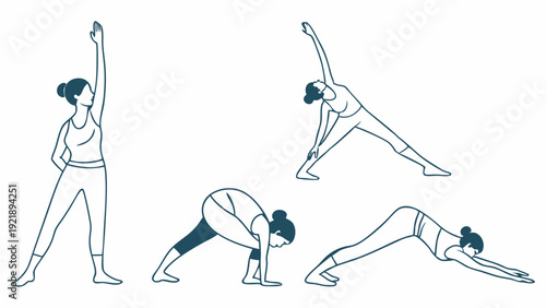 Diverse Woman Practicing Yoga Poses for Wellness Websites Fitness Apps Health Blogs Relaxation Guides