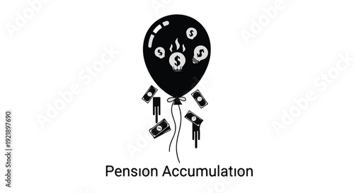 Saving money for retirement concept