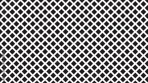 Fotografi Black diamond pattern on a white background, creating a classic and elegant geometric texture for design applications