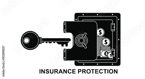 Secure financial protection and insurance concept