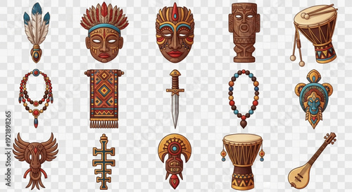 Collection of Tribal Artifacts and Cultural Objects.