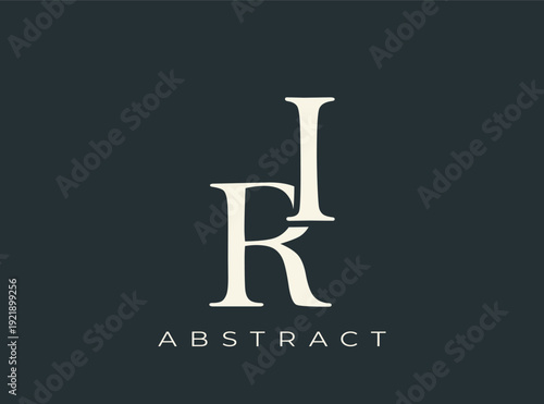 Elegant RI Monogram Logo Design. Perfect for branding, stationery, luxury goods, corporate identity and logo design