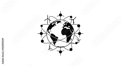 global network earth connections illustration