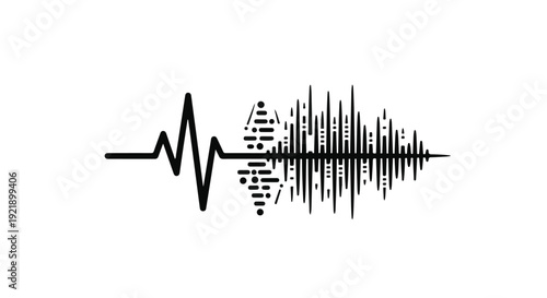 Sound wave heartbeat rhythm audio music technology