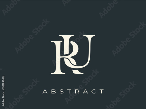 Elegant RU Monogram Logo Design. Perfect for branding, stationery, luxury goods, corporate identity and logo design