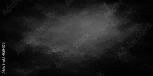 Dark mist and heavy smoke clouds create a textured black background with a moody motion of steam and fog at night