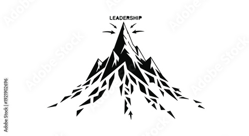 leadership mountain peak success concept
