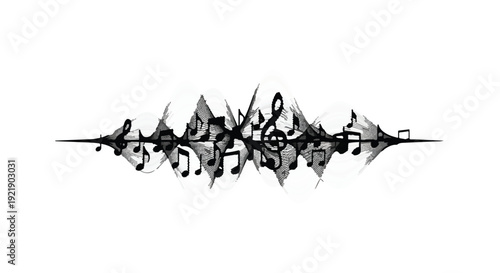 abstract sound wave music audio waveform