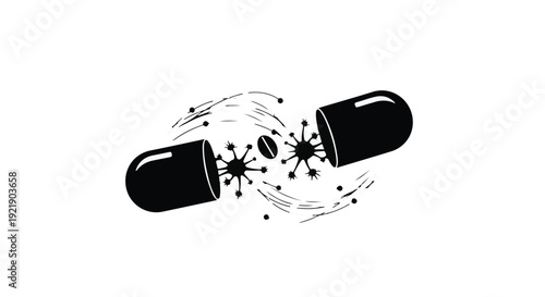 Breaking medicine pill capsule explosion