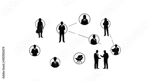 business people network connections teamwork
