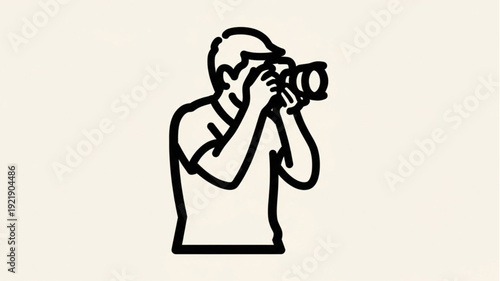 Man holding a camera and taking a picture.