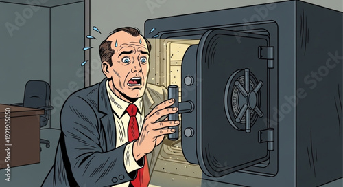 Man Shocked By Empty Safe Deposit Box.