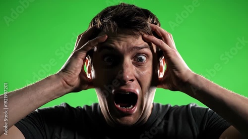 Man experiencing extreme stress and frustration while holding his head