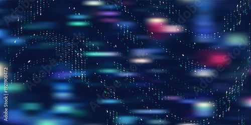 Flow of digital information. Global connection concept. Technology futuristic background. Big data visualization.