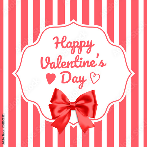 Happy Valentine's Day greeting card with a place for your wishes, vector illustration