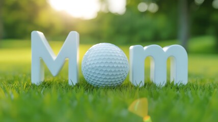 Happy mother's day golf mom gift ideas with golf ball decoration