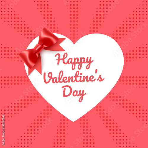 Happy Valentine's Day greeting card with a place for your wishes, vector illustration