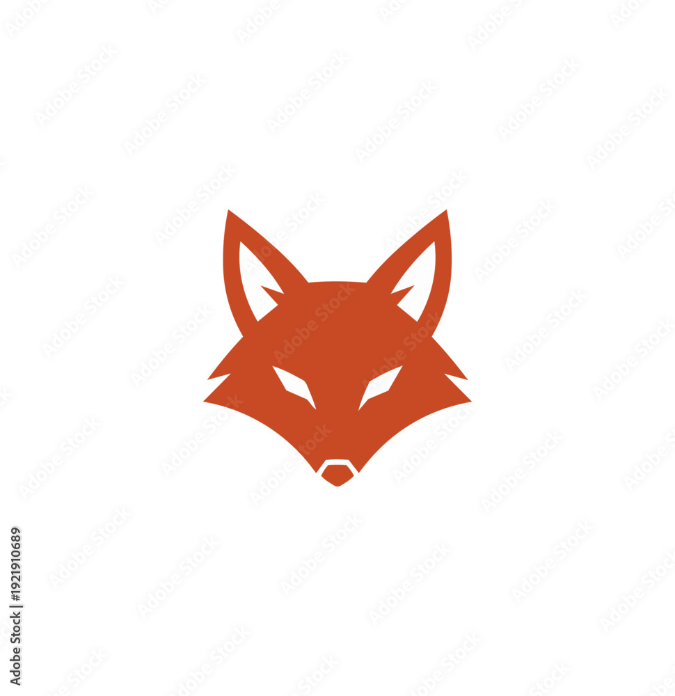 Obraz premium Stylized fox head illustration on black background