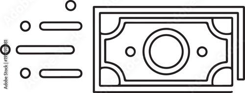 Cash payment checklist icon for billing, accounting, and finance apps