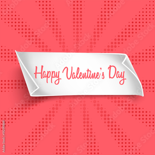 Happy Valentine's Day greeting card with a place for your wishes, vector illustration