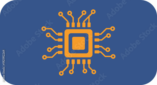 Microchip Processor Circuit Board Component.