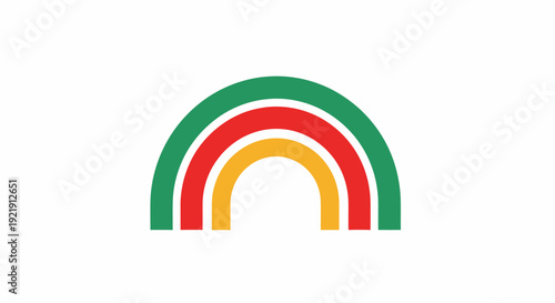 Colorful Rainbow Icon Simple Design Element.