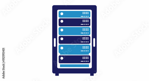 Server Cabinet with Multiple Storage Drives.