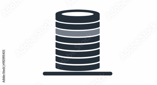 Stack of Tires on White Background.