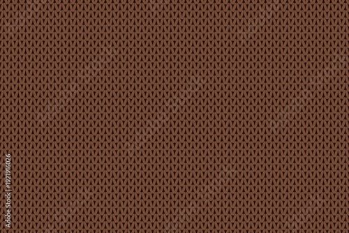 Brown knitted fabric pattern. Design for clothing, sweater, wrapping, carpet, ikat, tablecloth, canvas, skin, modern interior, t shirt, tiles vector.