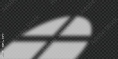 Soft Blur Arched Window Shadow Overlay for Moody Aesthetic Lighting