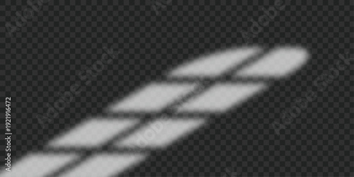 Arched Multi-Pane Window Shadow Overlay for Architectural Sunlight Lighting