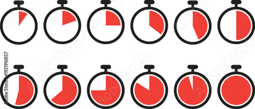 Fast Stopwatch Icon Vector