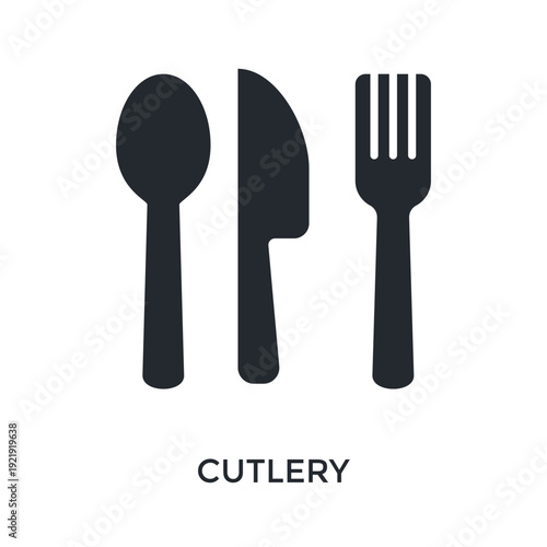 Cutlery Icon Glyph Style. Vector Illustration For Graphic Design