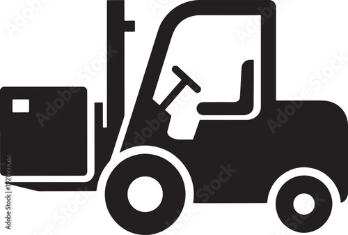 Forklift Icon, Warehouse, Logistics, Transport, Storage Symbol