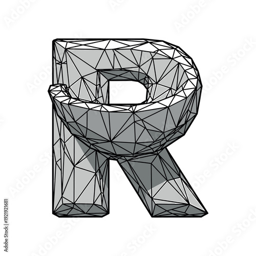 A polygonal illustration of a toilet bowl and seat in a low poly art style