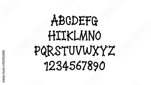 alphabet, doodle funny playful fonts and numbers , PNG fonts and alphabet fonts, numbers and abc cute kindergarten handwriting playful letters. children font and numbers vector illustration